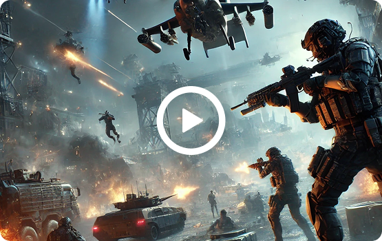 Image of a war video game